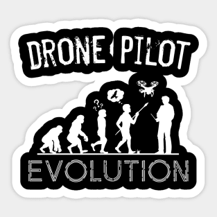 Drone - Drone Pilot Evolution Funny Silhouettes Sticker